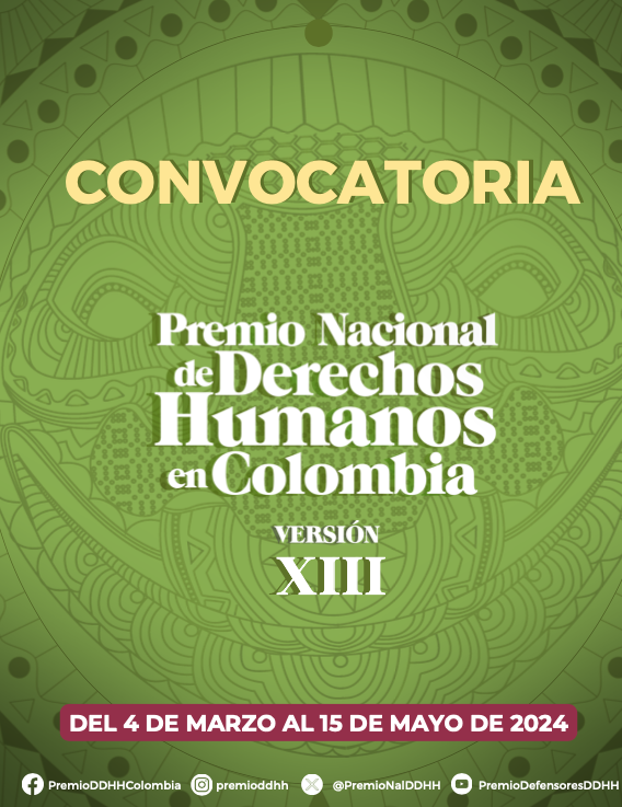 Convocatoria Premio Nacional De Derechos Humanos En Colombia Versi N